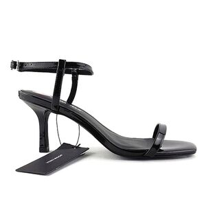 NWT Vero Moda Women’s Lya Patent Thin Strappy Heeled Sandals Black 8